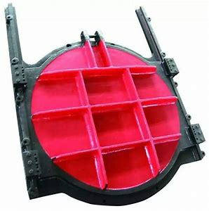 明杆式(shi)鑄鐵鑲銅圓(yuán)閘門